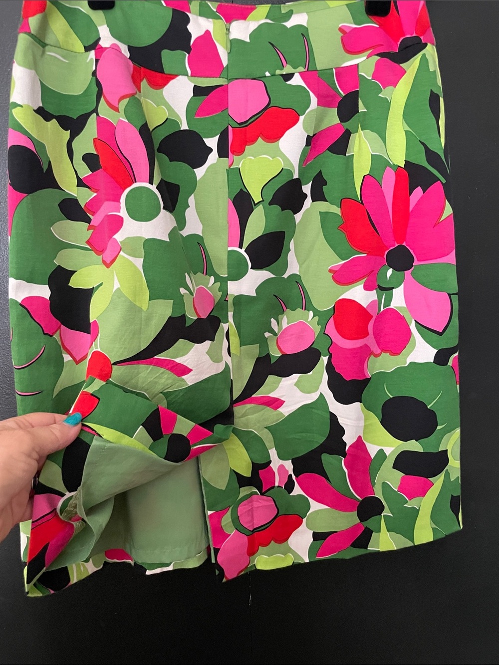 Talbots Floral A-line Skirt - Picture 3 of 6